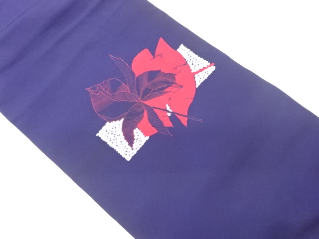 葉模様名古屋帯